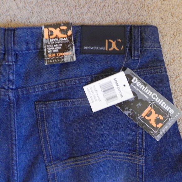 Denim Culture Straight Leg Dark Wash Denim Men Jeans Size 38x32 New with Tags - Picture 5 of 7